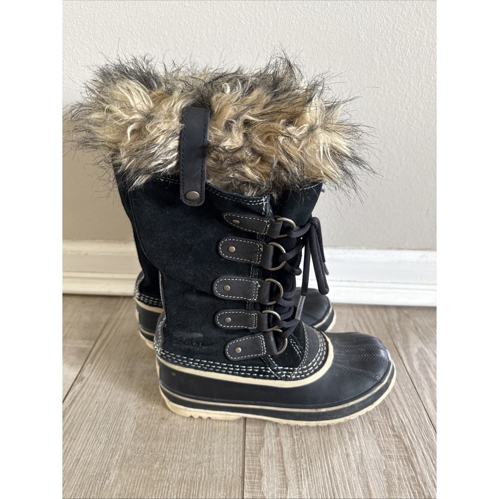 Sorel Joan of Arc Black Waterproof Winter Snow Boots NL2429-010 Womens 6‎